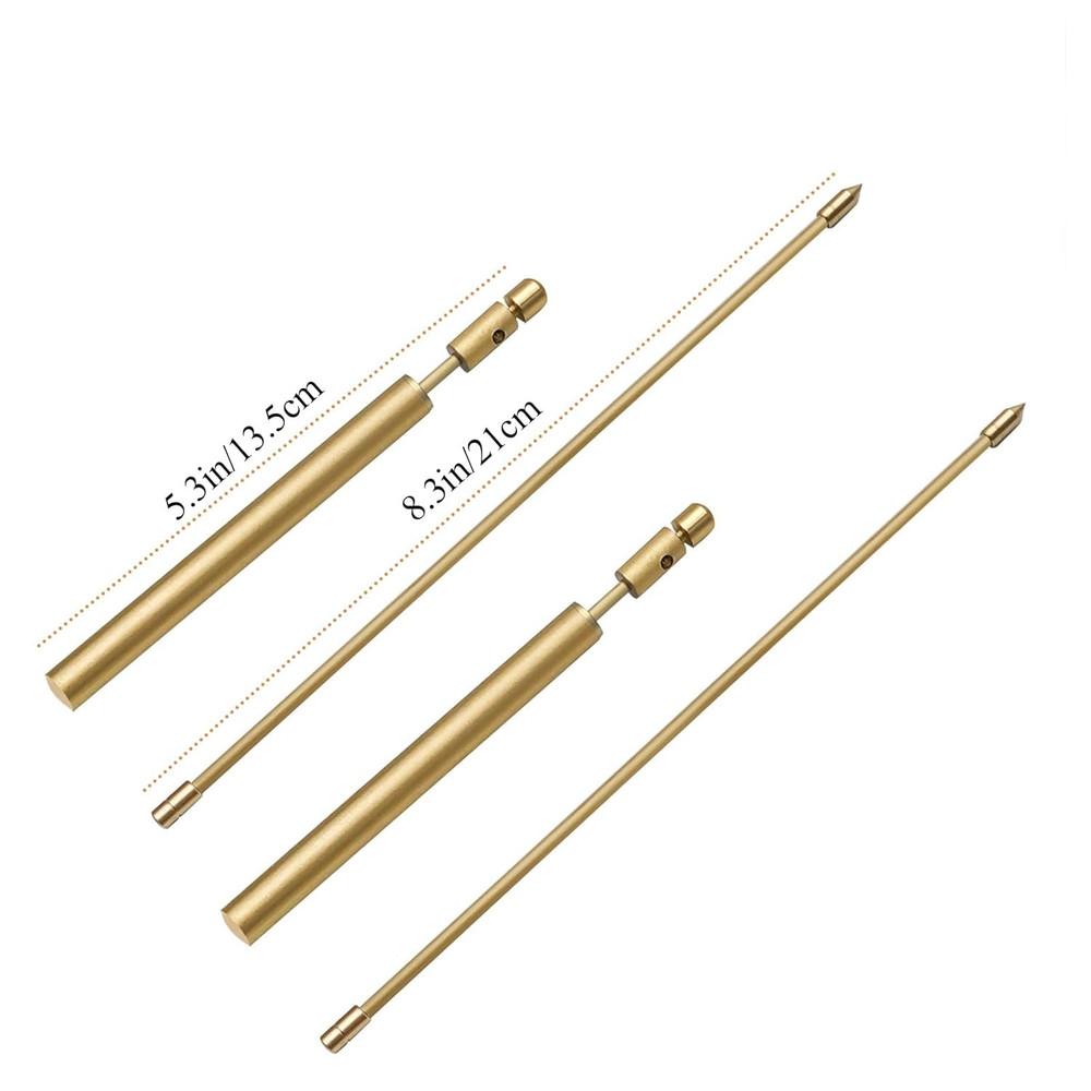 2PCS Copper Dowsing Rod Divining Rods Upgraded Flexible Rotation Tool Solid Gift