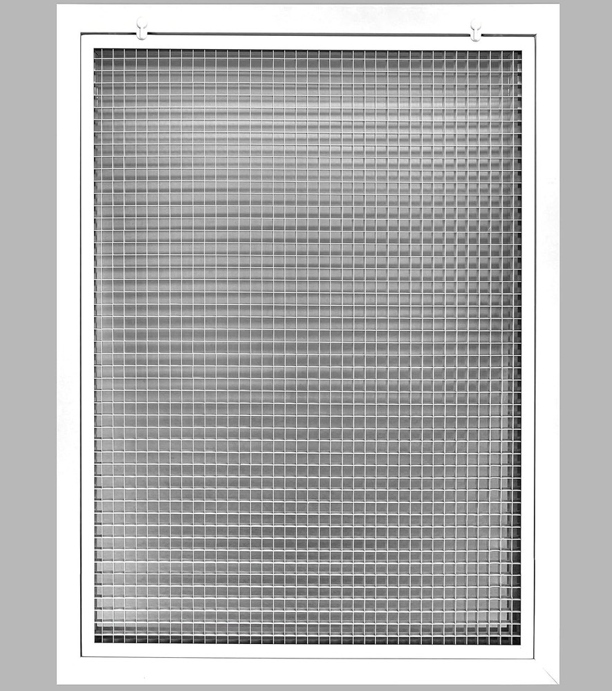 HVAC Premium 22" x 32" Cube Core Eggcrate Return Air 1” Filter Grille White