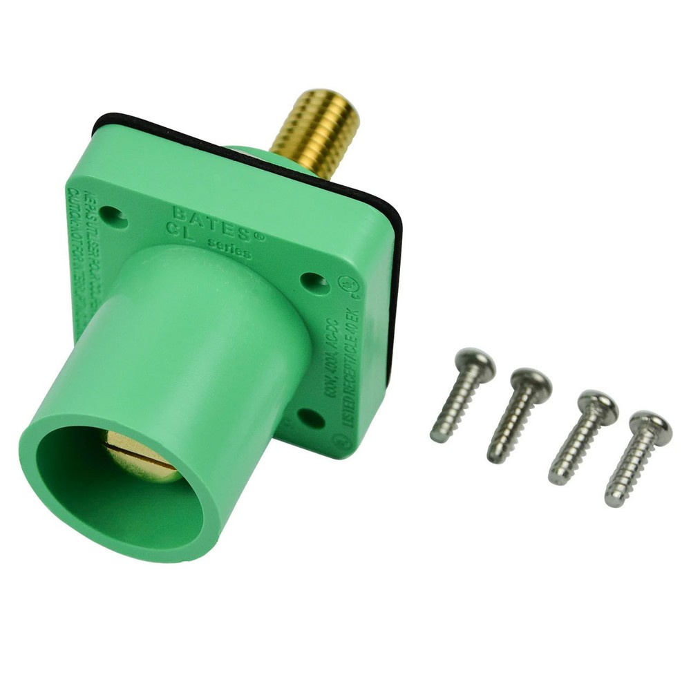Cam-Type Panel Mount 1.125" Threaded Stud Male, Green