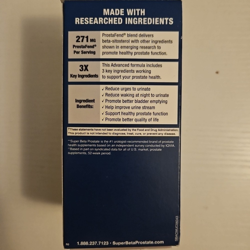 Super Beta Prostate Advanced Berry Chewables 60 Ct Exp 2027+