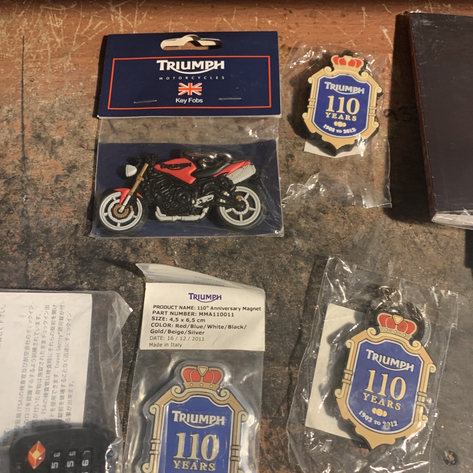 Triumph motorcycles 110 YEAR ANNIVERSARY OWNERS ACCESSORY KIT