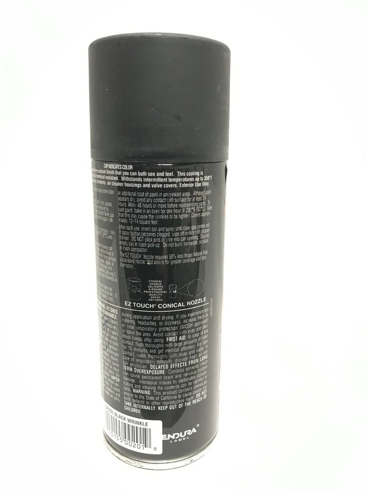VHT SP201-4 PACK BLACK High Temperature Wrinkle Finish Durable Texture Coating