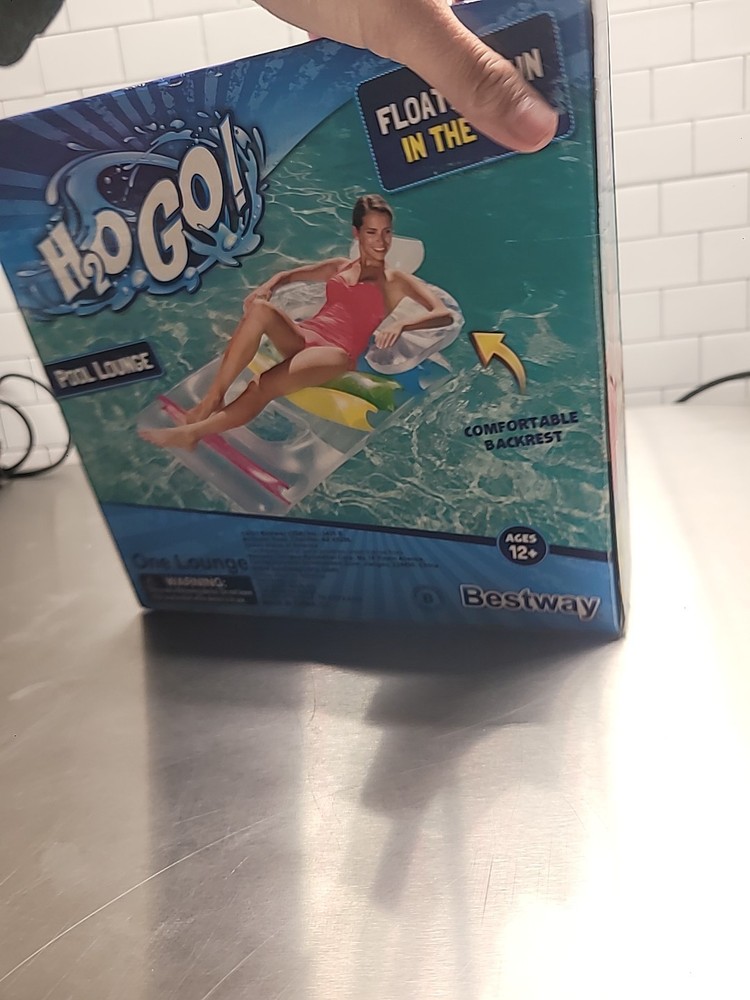 H2O Go! Lounge Pool Float Raft Back Head & Arm Rest