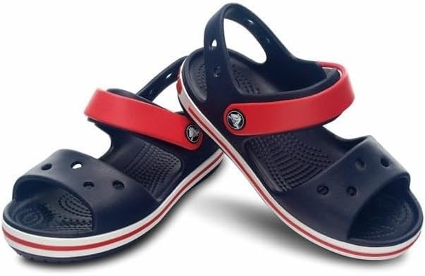 Kids Crocs Crocband Sandal Navy/Red Childrens size 10 New Real Authentic!!!