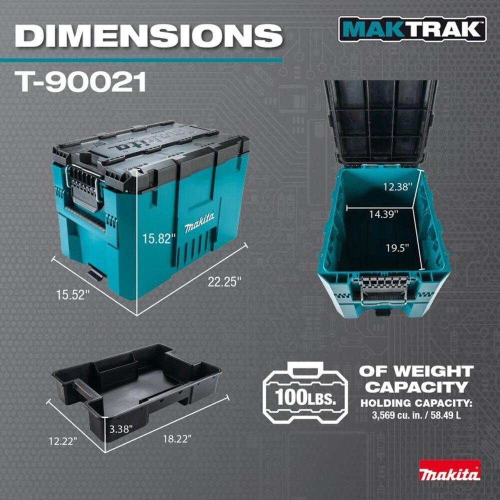 Makita Maktrak Extra Large Extension Tool Box