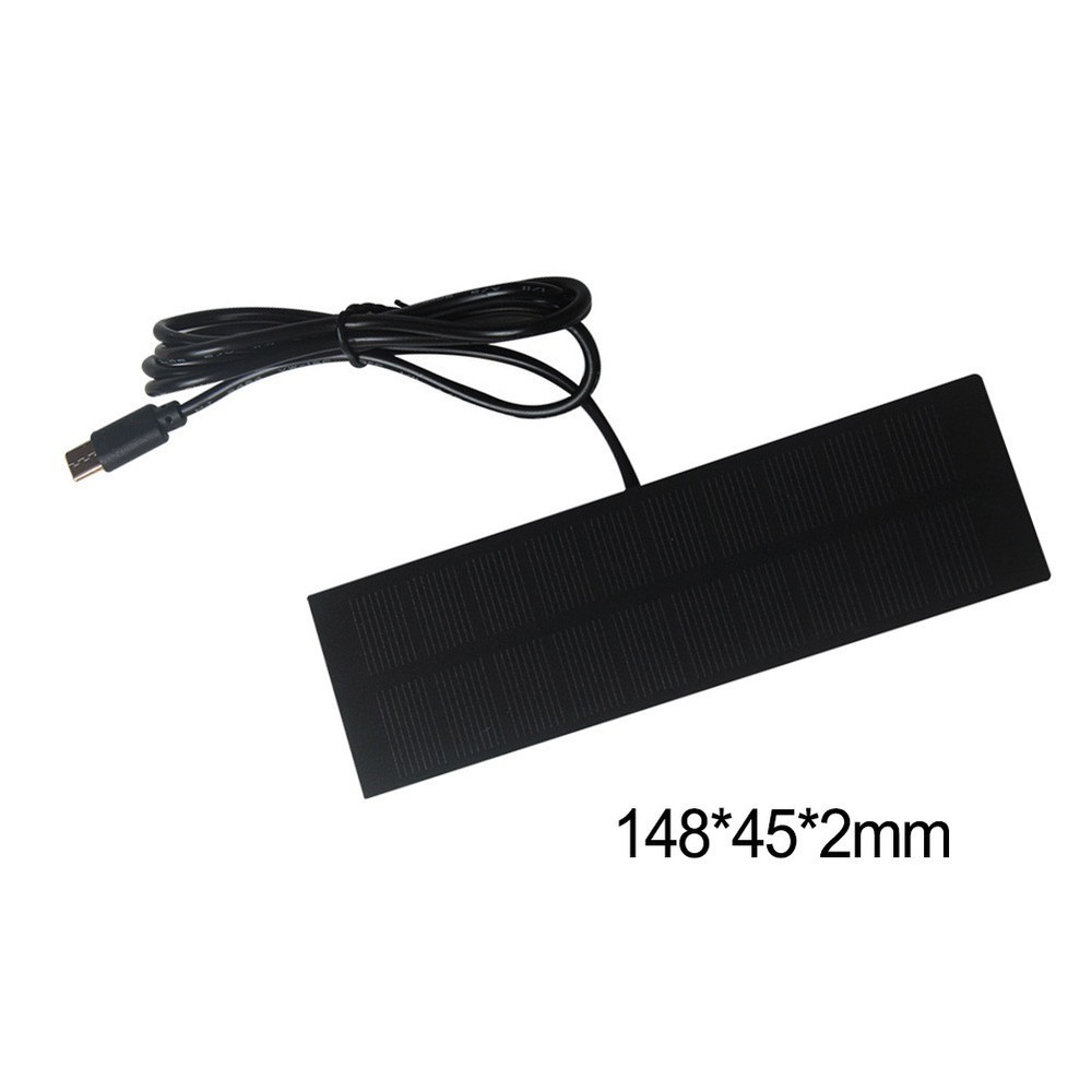 1W 5V Solar Panel Charger for Mobile Devices with Type C Output Compact Design