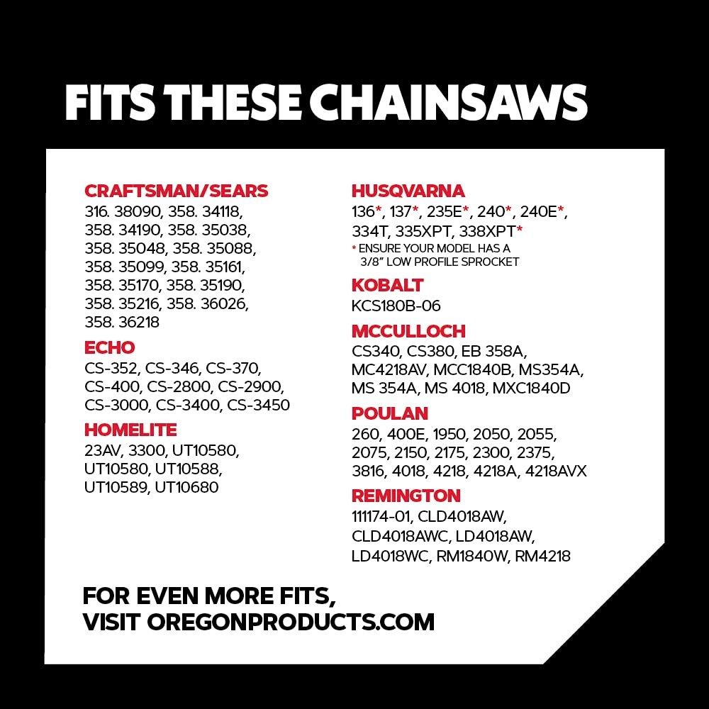 Oregon S62 Chainsaw Chain 2-Pack for 18" Bar & Universal Sharpening Kit