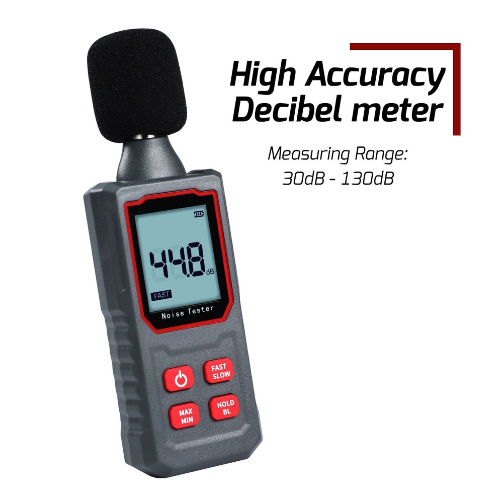 Portable Handheld Sound Level Meter 30-130dB with Capacitive Microphone Sensor