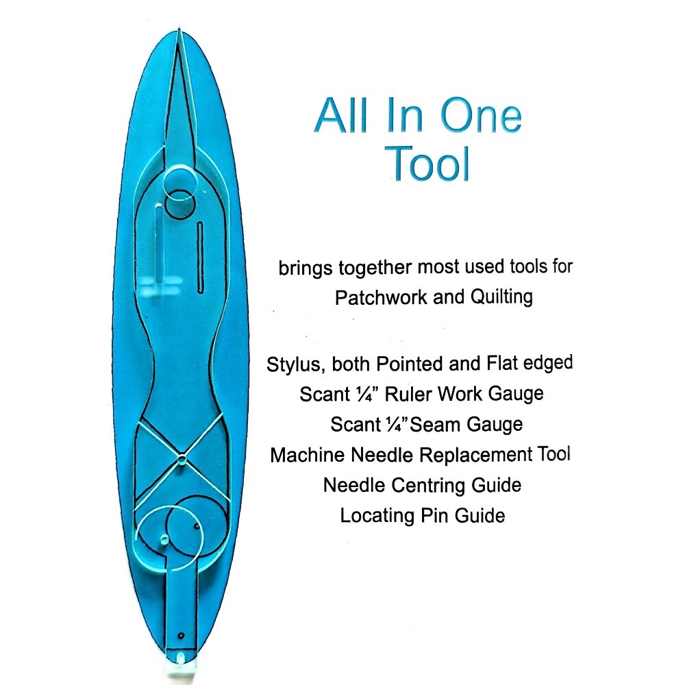 All-In-One Multi-Tool for Patchwork & Quilting Guide & Locating-Pin-Tools