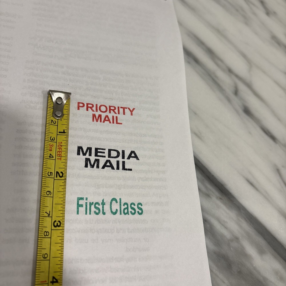 Self Inking Rubber Stamp FIRST CLASS PRIORITY MAIL & MEDIA MAIL Medium Size