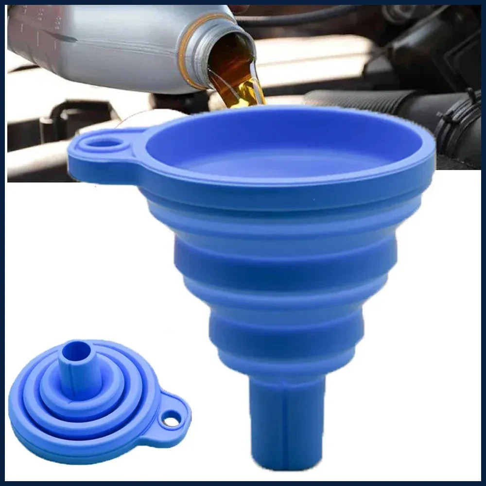 Engine Funnel Car Universal Silicone Liquid Funnel Washer Fluid Change Foldable