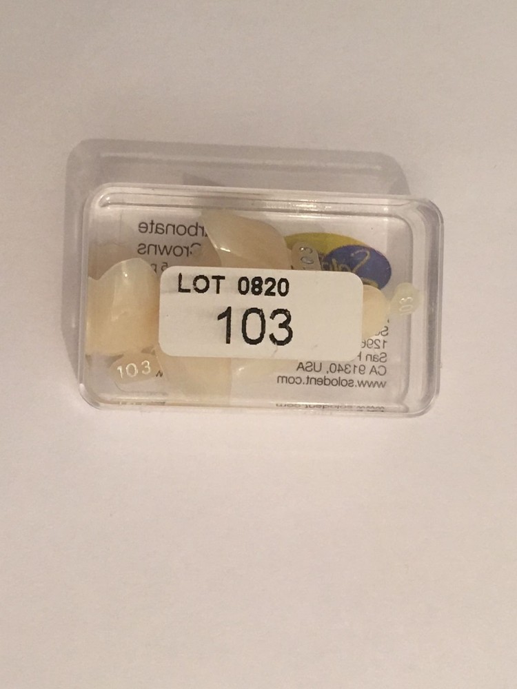 Dental Polycarbonate Temporary Crowns 5 pcs #103