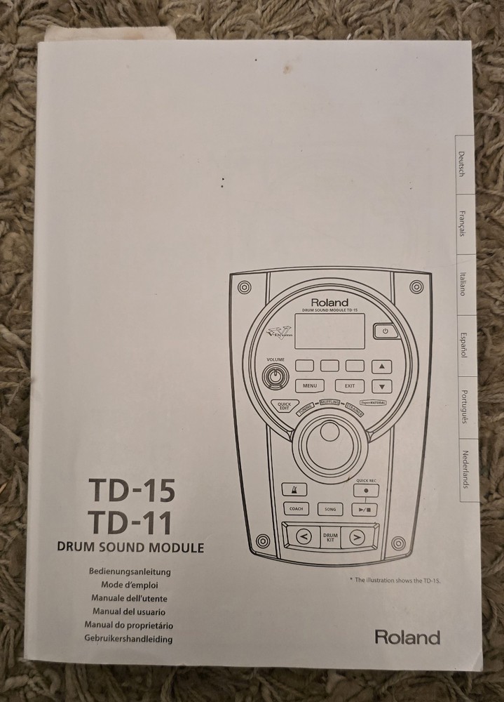Roland TD-15 / TD-11 Drum Sound Module User Manual