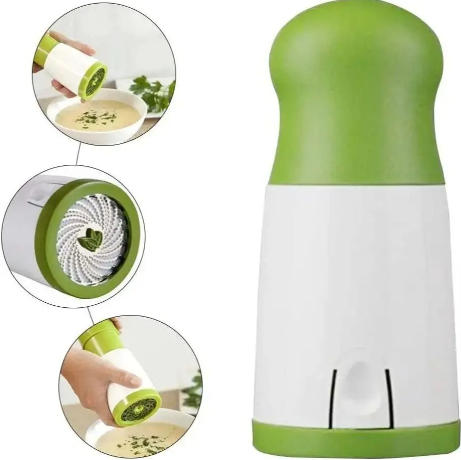 1pc Manual Herb Grinder Stainless Steel Spice & Vegetable Mincer Kitchen Tool