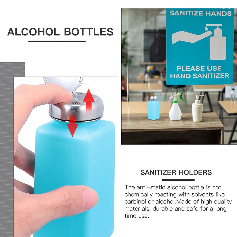 Push Down Dispenser Bottle Plastic 250 ml Pump Container for House Cleaning