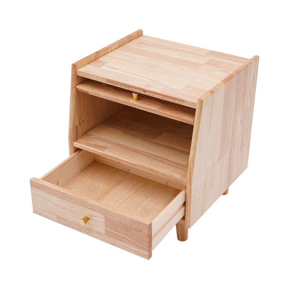 Two-tier Bedside Cabinet Nightstand Bedside Table Modern End Table Bedroom