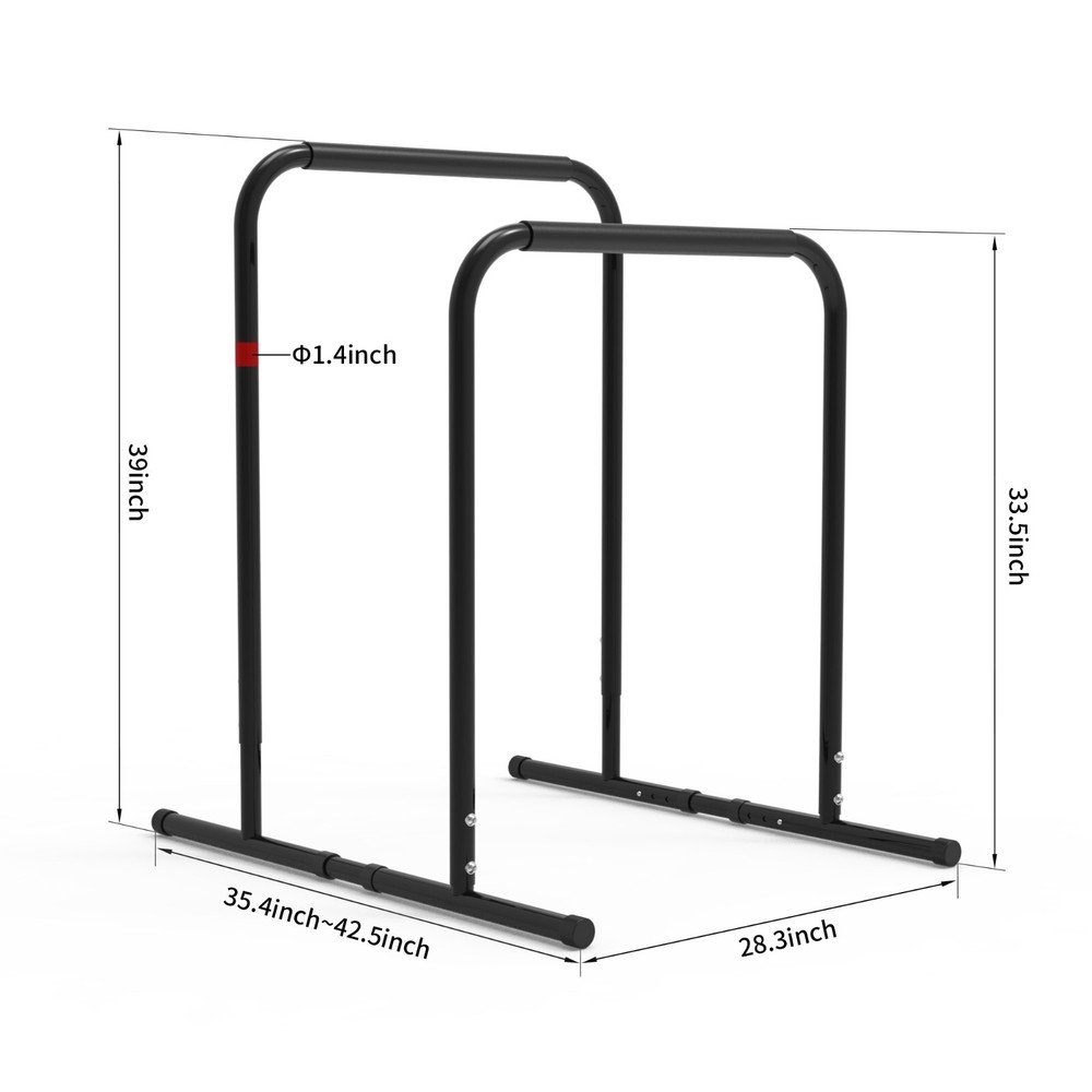 leikefitness Pull Up Dip Station Strength Training Dip Stands Station