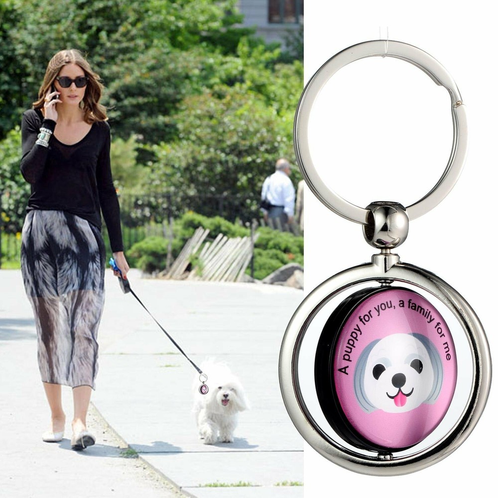 Pet ID Smart Tag Puppy Wireless Locator Keychain QR Code Rotatable without App