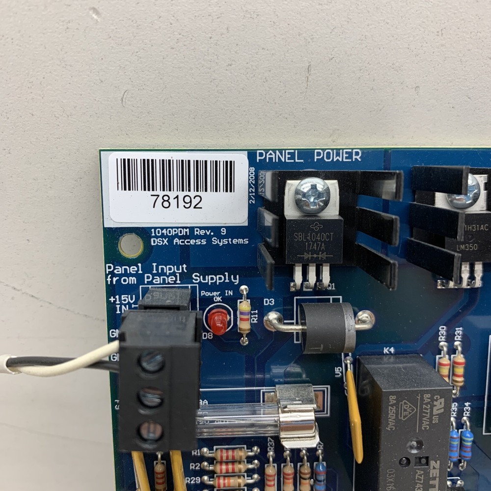 DSX Access Systems DSX-1040PDM Access Control Unit Subassembly 4A 15VDC