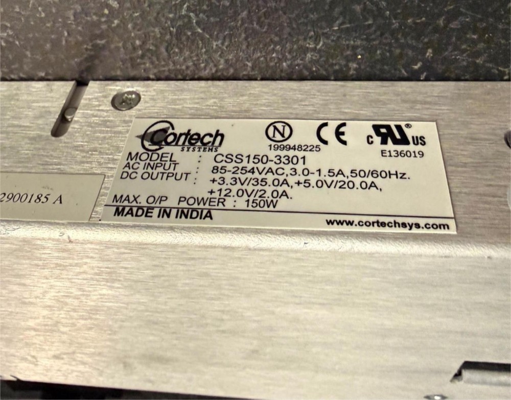 Cortech Systems CSS150-3301 150W Open Frame Power Supply