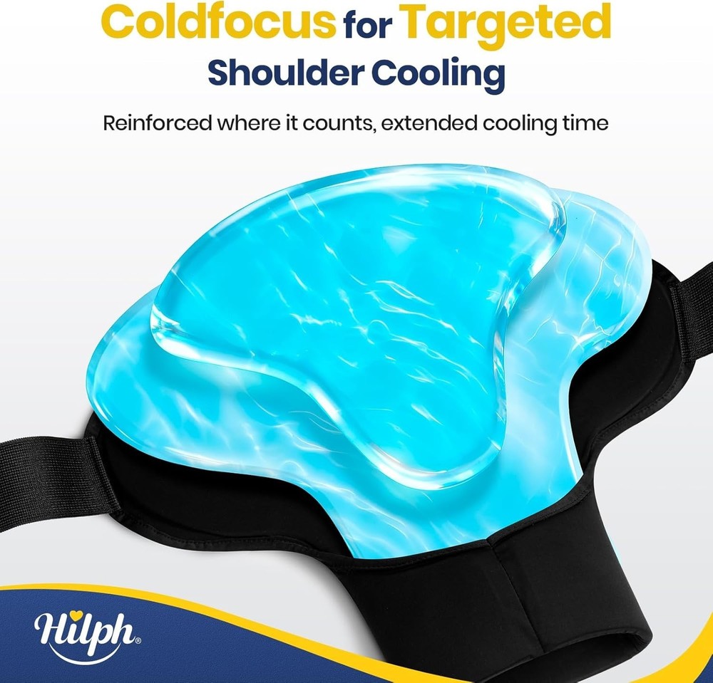 Shoulder Ice Pack Wrap for Rotator Cuff & Arm, Double-Layer Gel Shoulder Cold...