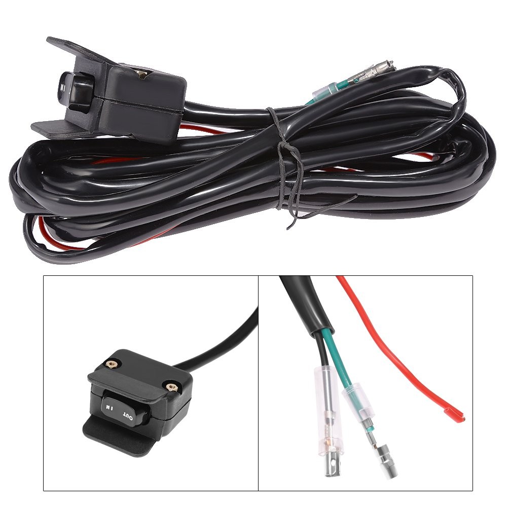 Anxingo ATV Winch Switch Handlebar Control Mini Rocker - All Black