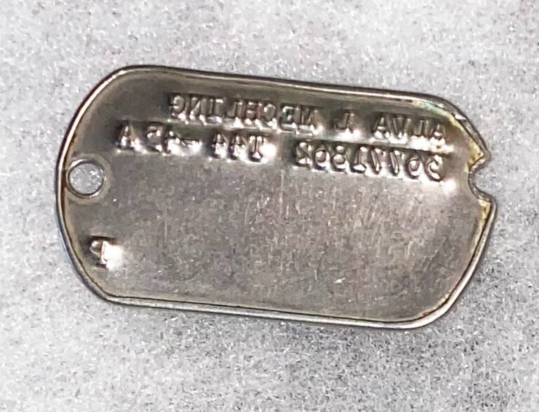 WWII Single Alva Mechling T-44 Dog Tag WAC ?