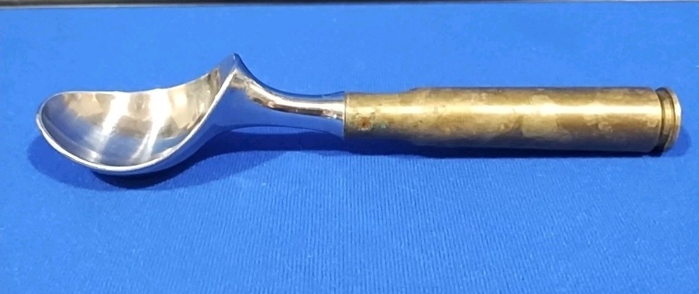 Ice Cream Scoop .50 Cal Empty Shell Casing Kitchen Art