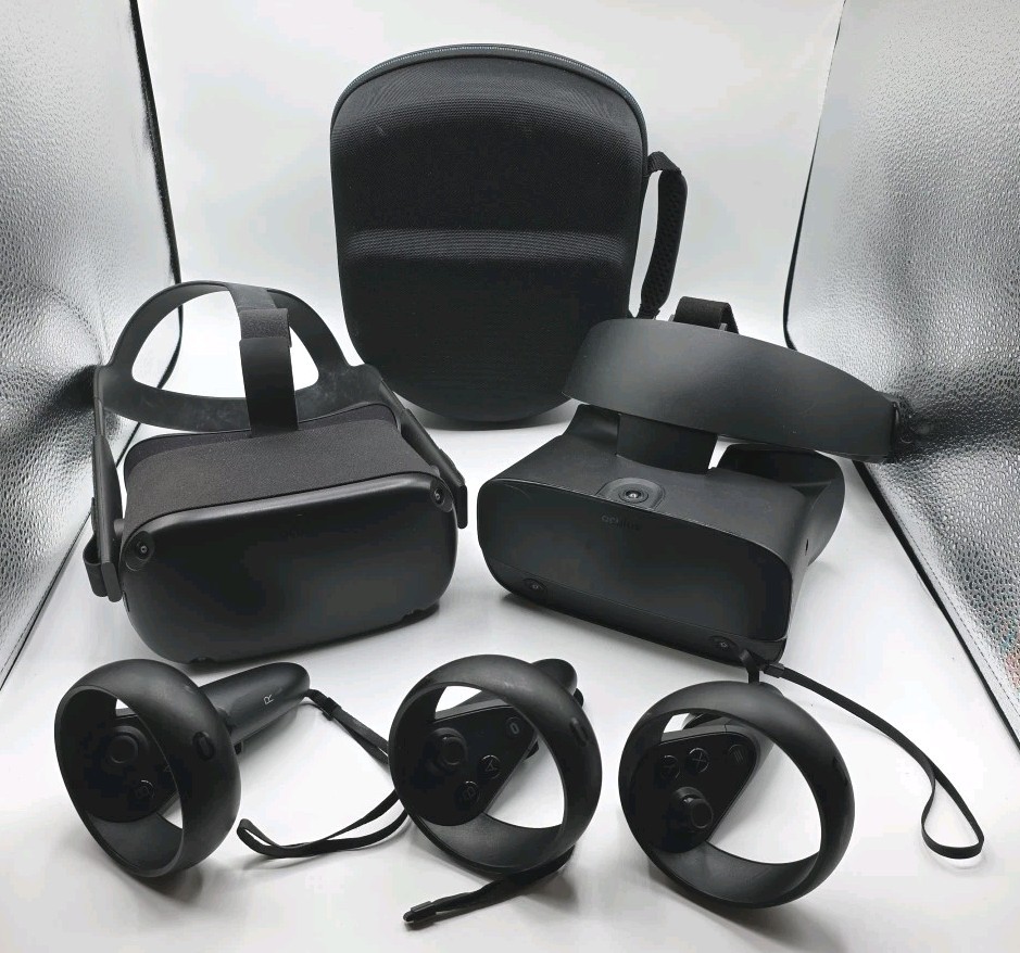 Bundle - Meta Oculus Quest 1 VR Headset + Lenovo Oculus Rift S w/ Controllers