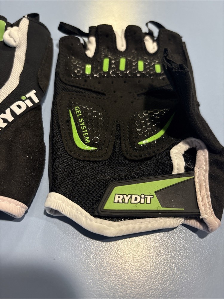 RYDiT Cycling Gloves, Fingerless With Gel System Size Medium