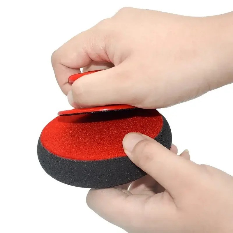 Car Microfiber Polishing Pads with Handle Wax Applicator Foam Sponge Buffer