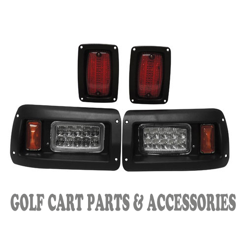 Club Car DS Golf Cart LED Headlight & Tail Light Kit 1993-UP Gas and Elec Models