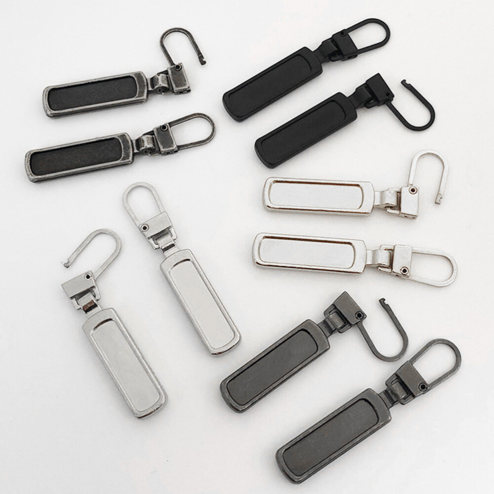 12PCS Convenient Zipper Slider Removable Sturdy Premium Black Zipper Puller