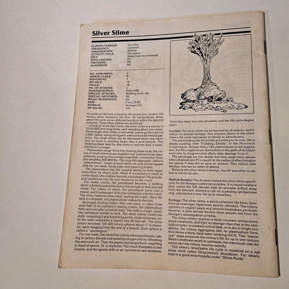 TSR Spelljammer Wildspace Missing The Cover