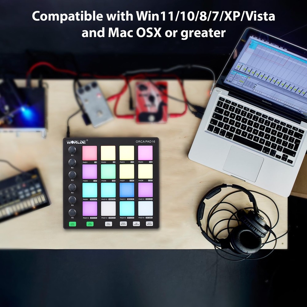 MIDI Controller Strike Pad Midi Drum Pad Drum machine Beat Maker Usb Midi Key...