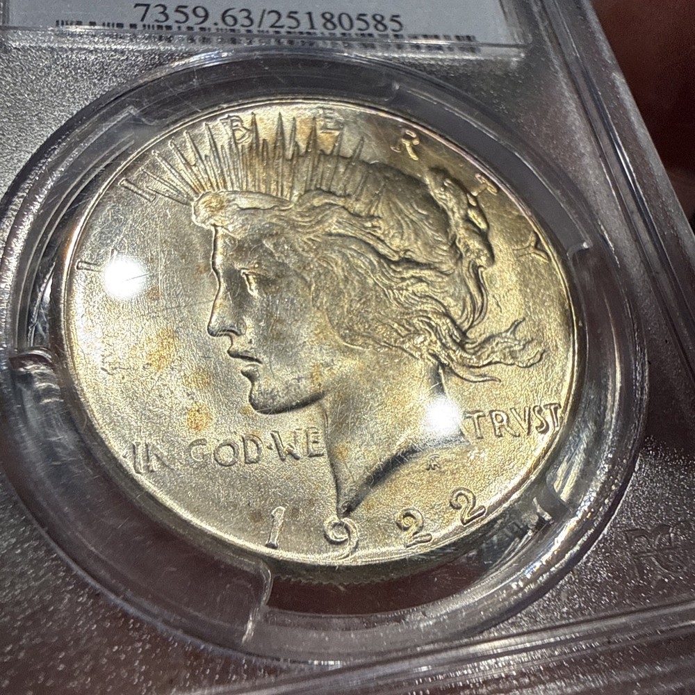 1922-S PEACE DOLLAR MS63 BETTER DATE