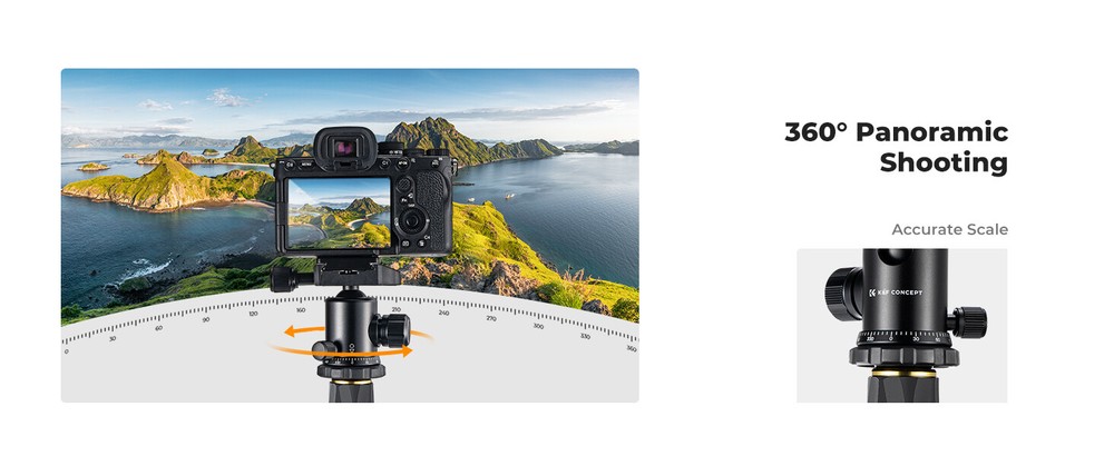 K&F Concept 72'' Camera Tripod Lightweight With Bluetooth Remote Control fr DSLR