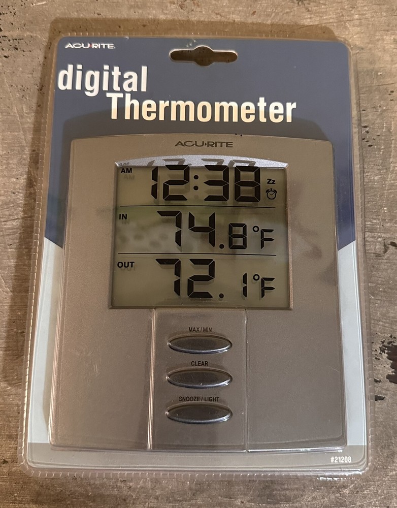AcuRite Digital Thermometer Alarm Clock Model # 00884GT