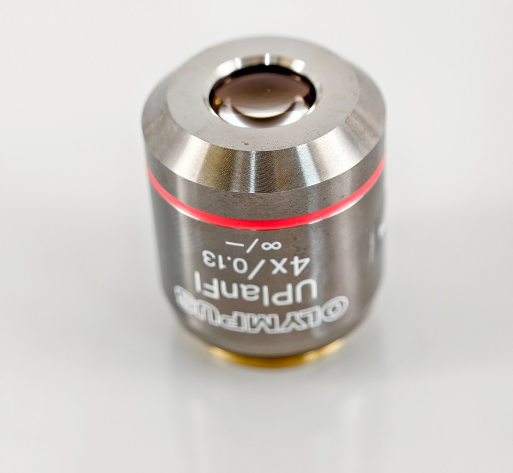 OLYMPUS UPLANFL 4x 0.13 NA MICROSCOPE OBJECTIVE BX IX AX