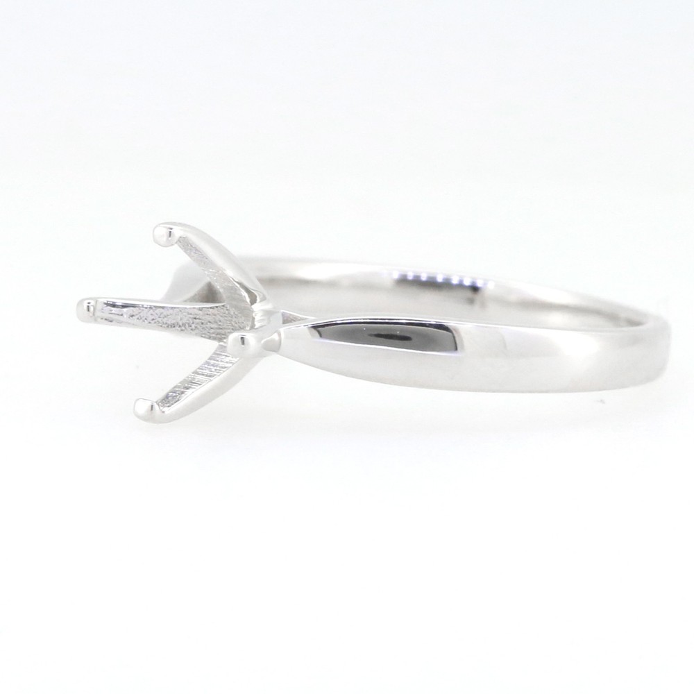 Sterling Silver Semi Mount Ring Setting Round RD 8x8mm Solitaire