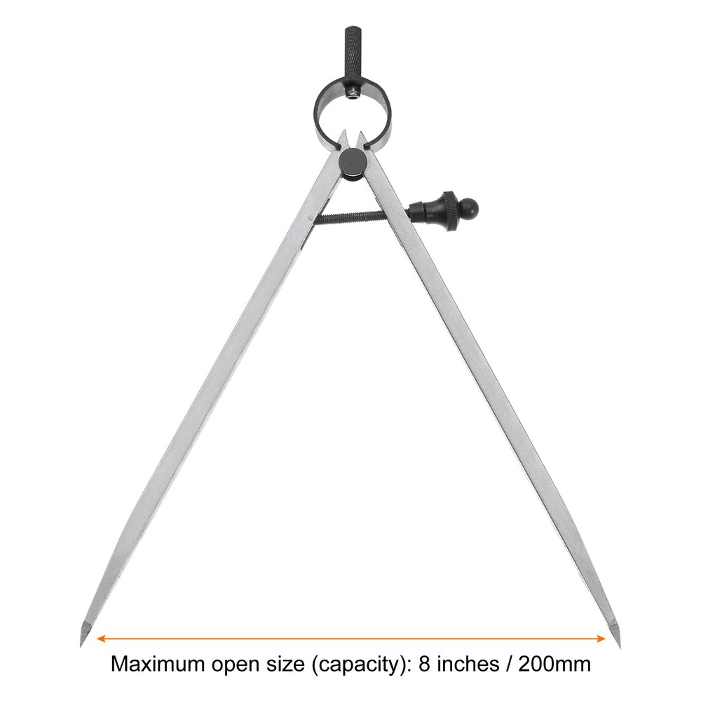 Spring Joint Caliper 8" Adjustable Spring Divider Caliper with Solid Nut
