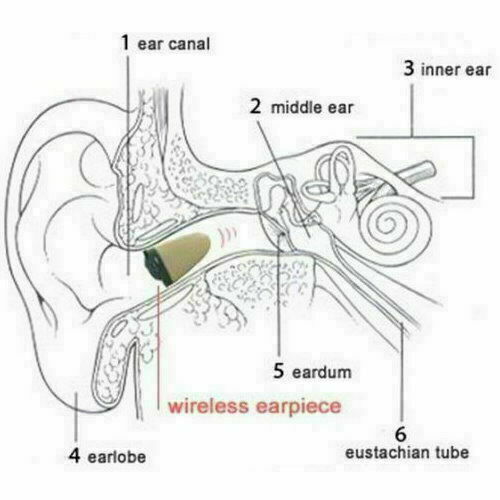 Titanium Alloy Mini Invisible Earpiece Wireless Hidden Covert Earphone