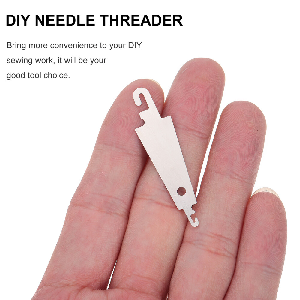 100PCS Hook Needle Threader Needle Threading Tool DIY Large Eye Needle Threader