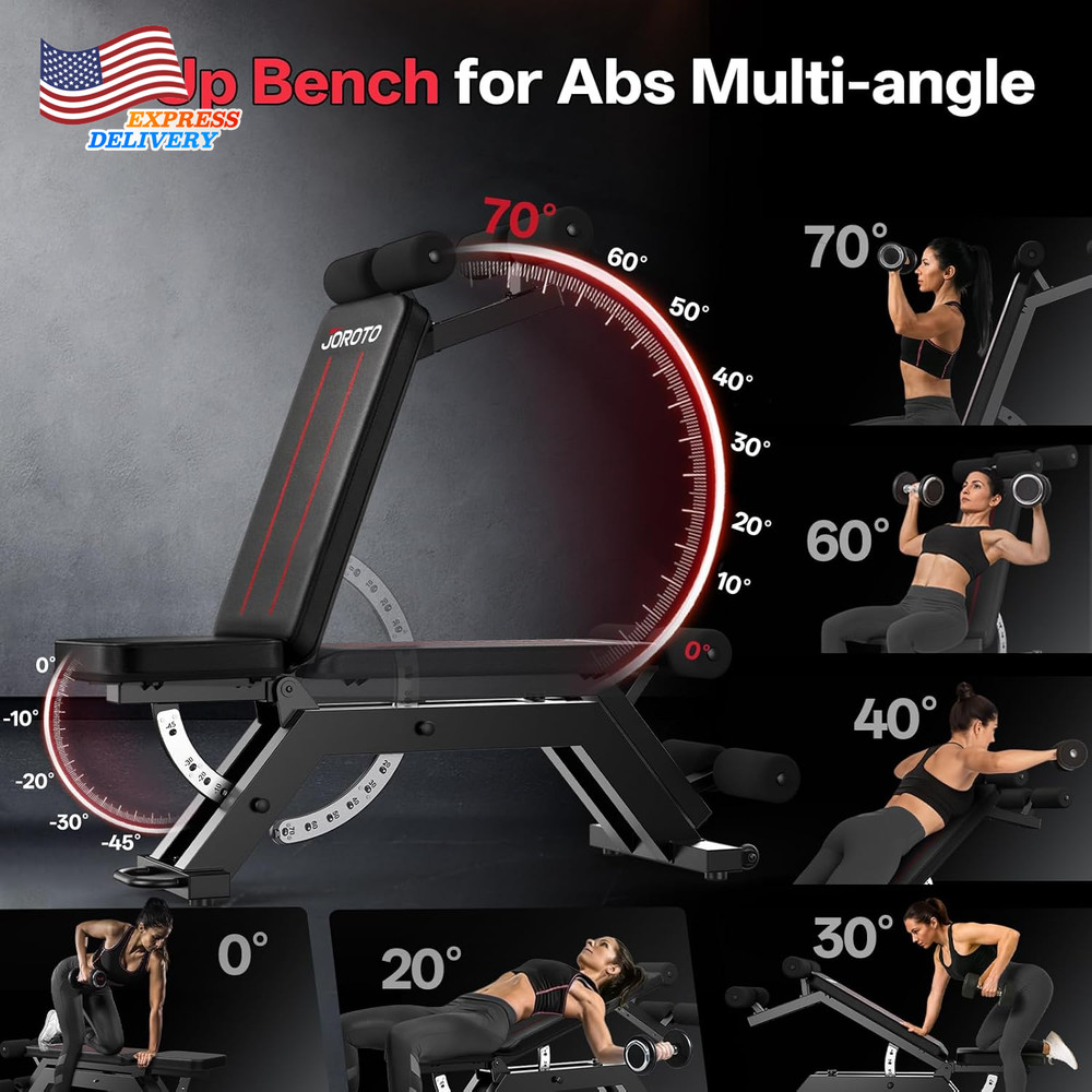 Adjustable Sit-Up Weight Bench 1500 Lb Capacity Decline Ab Workout Bench