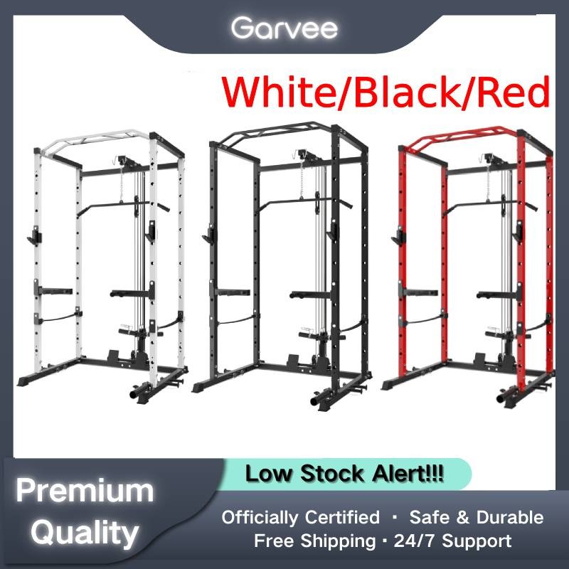 LAT Pulldown Power Cage Multi-Functional Squat Rack Cable Pulley Dip Bars Landmi