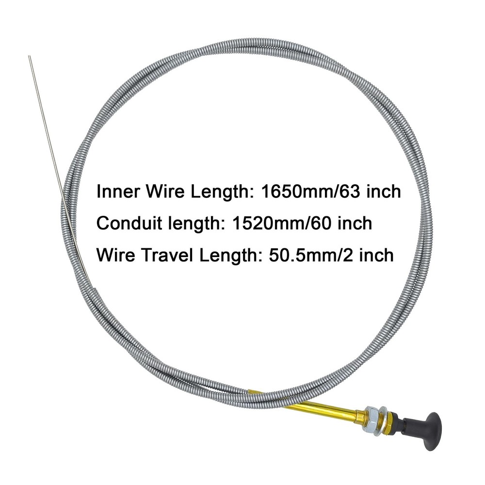 YGQ Universal Push Pull Choke Control Cable 63 inch Inner 60 Conduit...
