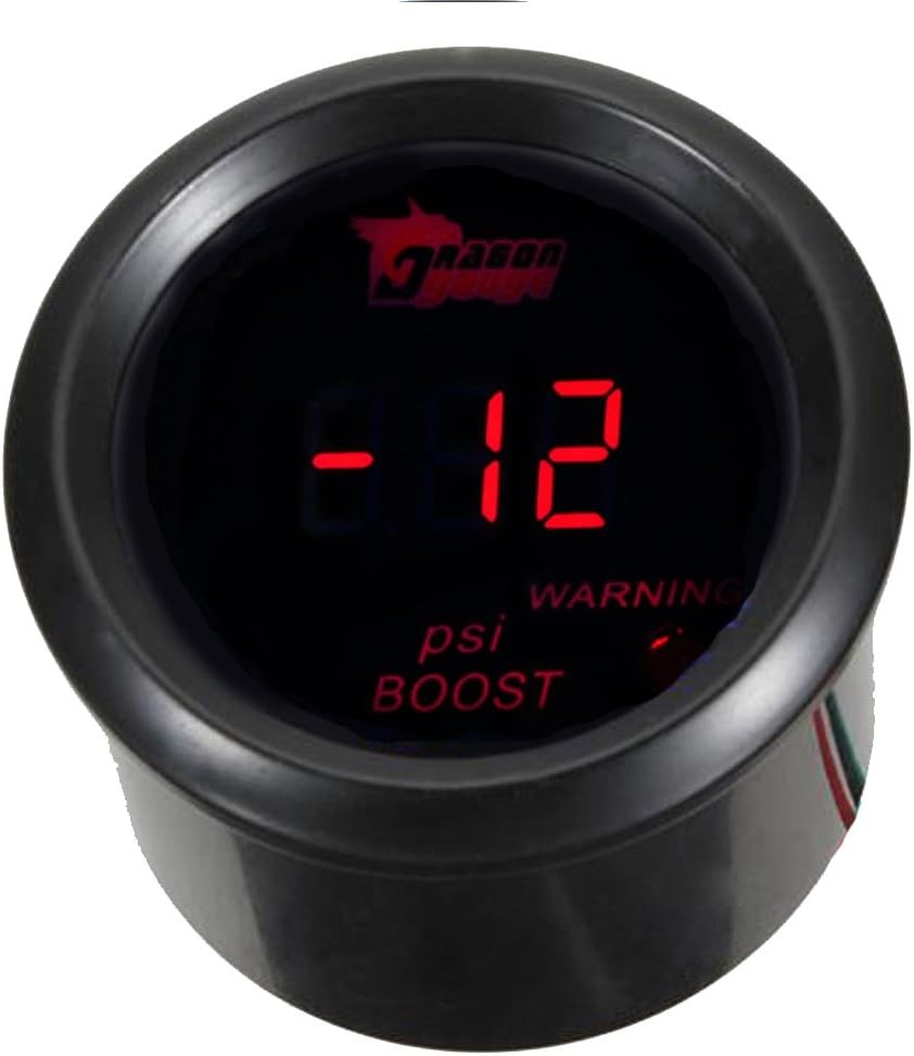 52mm Digital Turbo Boost Gauge PSI Meter 2 ESUPPORT Red LED E39 E90 E36 E46 E34