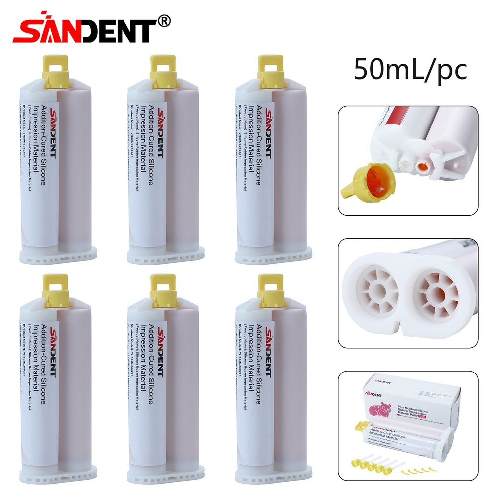 6 x Light Body Regular Set Dental VPS Impression Material, 50ml PVS