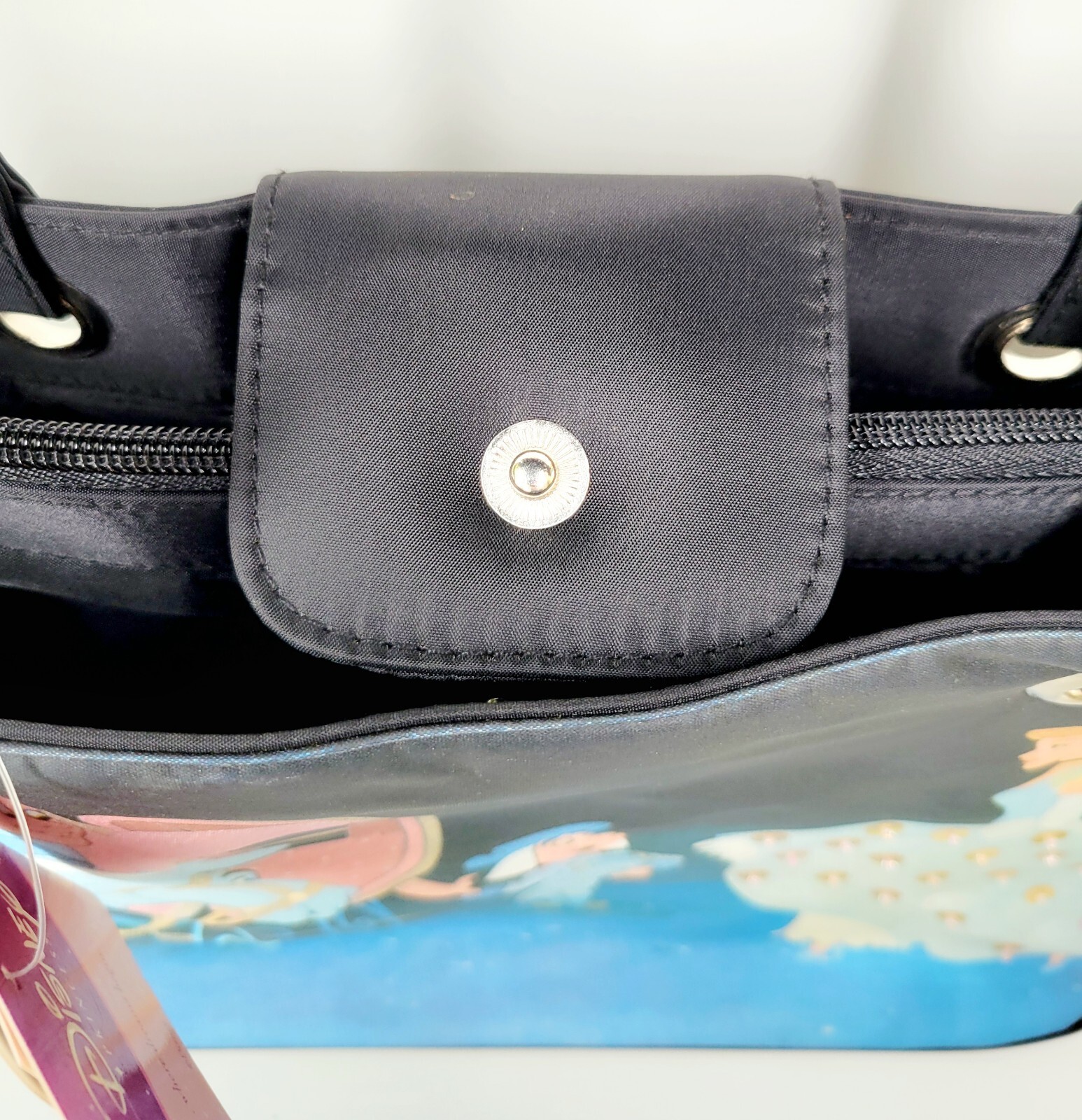 Disney 2005 Cinderella 13"x10" Glitter Sequin Handbag Purse New with Tags