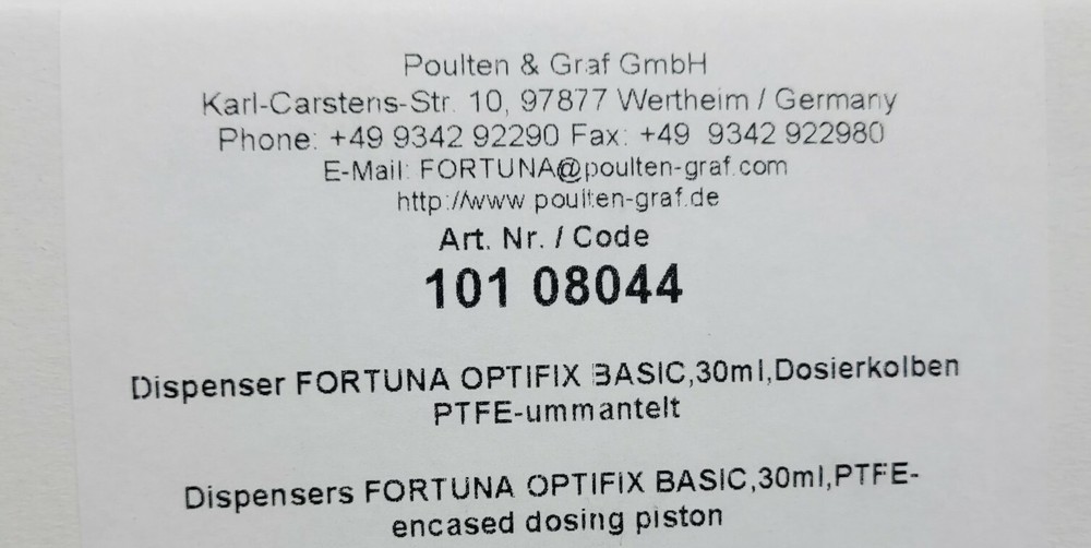 Poulten & Graf Optifix 10108044 Dispenser Fortuna Optifix Basic 30ml
